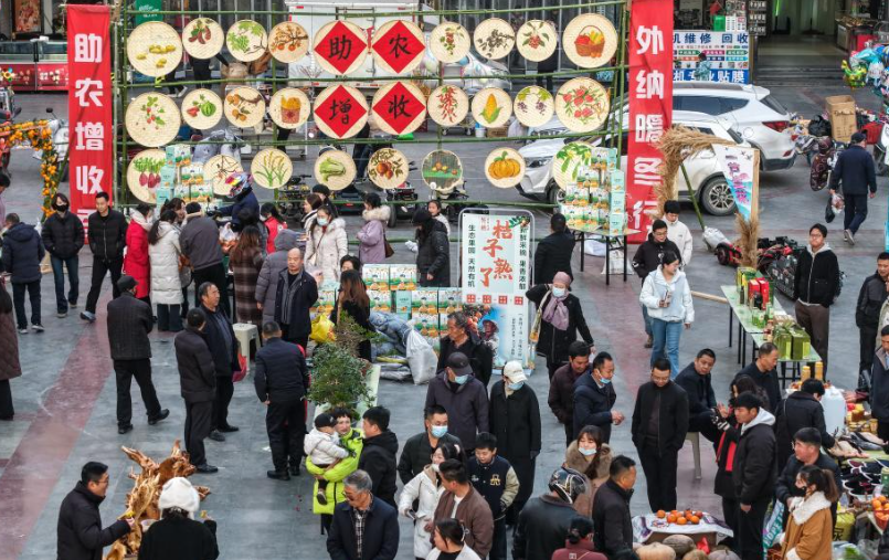 甘肅隴南：“冬至大集” 助農增收