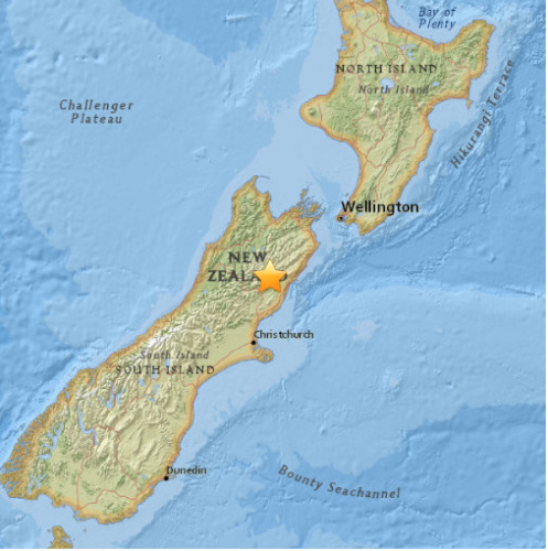 新西蘭發生5級以上地震外媒稱奧克蘭有震感（圖）