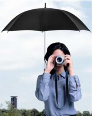 打傘也能任性：日本推出新型雨傘可綁肩上（圖）