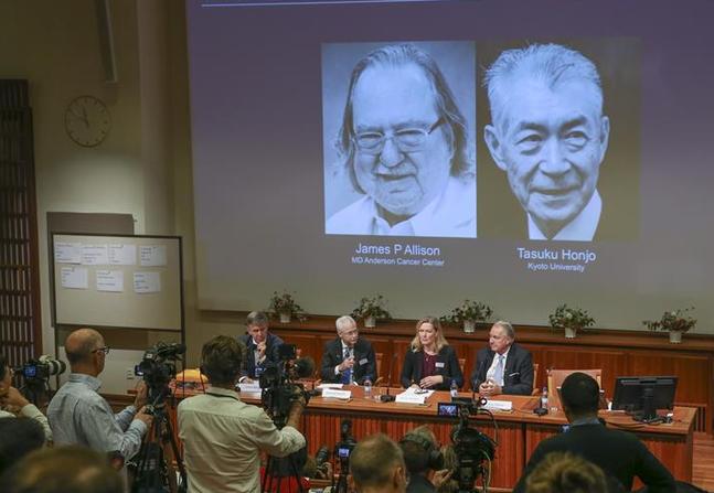 （國際）（1）美日科學家分享2018年諾貝爾生理學或醫學獎