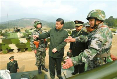 資料圖：習近平在廣州軍區視察