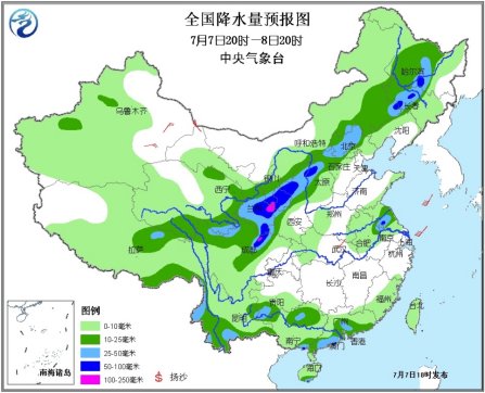 江南華南等地持續(xù)高溫西北華北有較強降雨