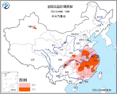 江南江淮等地持續(xù)高溫皖豫渝最高溫達(dá)39℃