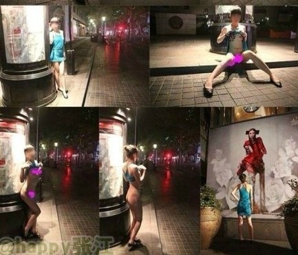 上海鬧市裸拍門(mén)照片尺度驚人，全裸無(wú)視路人挑逗驚呆網(wǎng)友