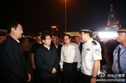 公安部長郭聲琨到長沙火車站等地檢查安保（組圖）