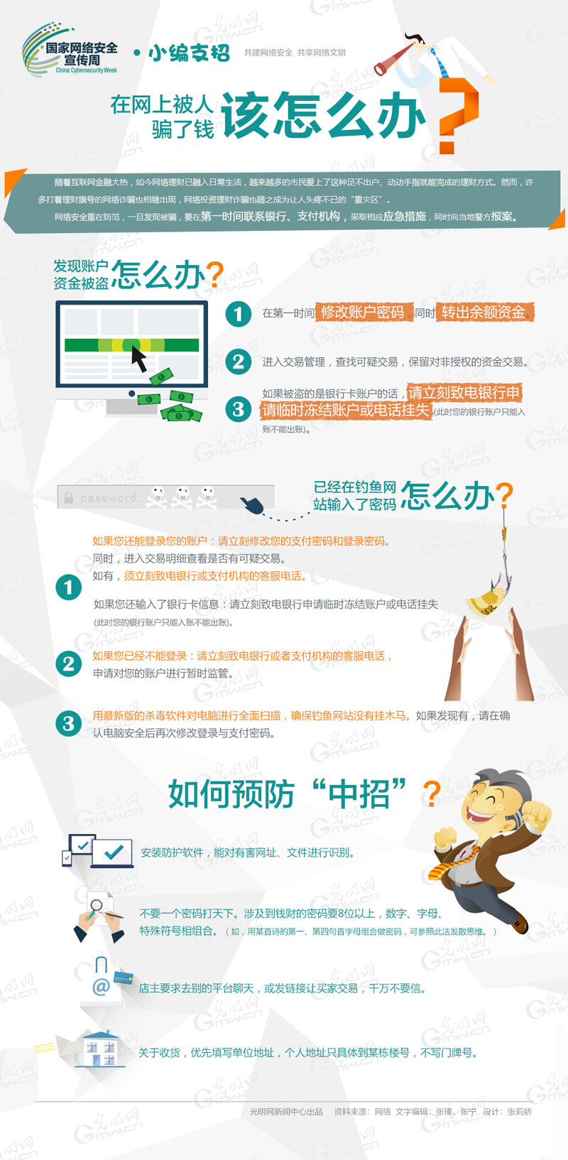 【2014首屆國家網絡安全周 小編支招】在網上被人騙了錢該怎么辦？