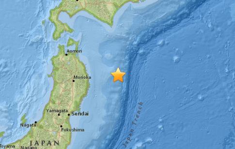 日本本州島東北海域發(fā)生6.3級地震