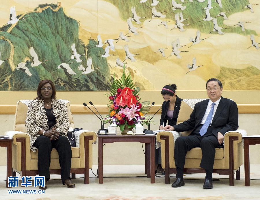（XHDW）俞正聲會見塞內加爾經濟、社會和環境理事會代表團