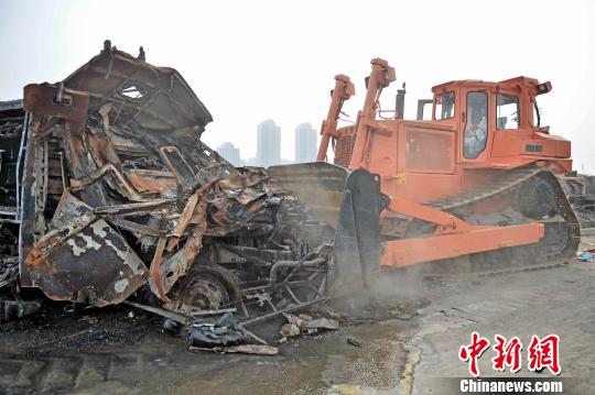 天津8.12特大火災爆炸核心區進入清理階段（圖）