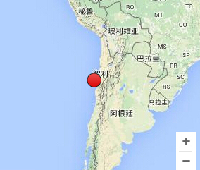 智利中部沿海發(fā)生6.0級地震震源深度10千米（圖）