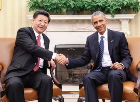 9月25日，國家主席習近平在華盛頓同美國總統奧巴馬舉行會談。(新華網)