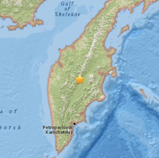 俄羅斯勘察加發生5.4級地震震源深度273.3公里