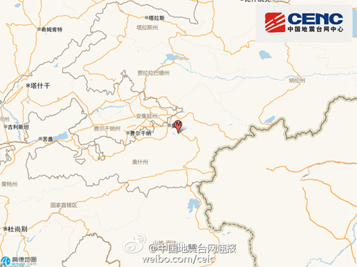 吉爾吉斯斯坦發生6.0級地震震源深度7千米