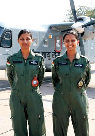 資料圖：印度空軍女飛行員。