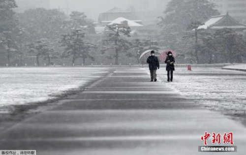 資料圖；日本降雪天氣。