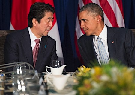 資料圖：安倍與奧巴馬