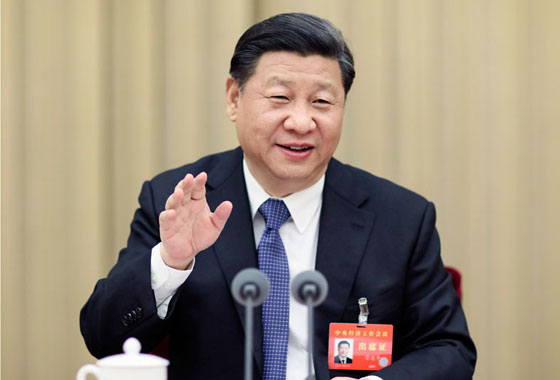 2015年12月18日至21日，中央經濟工作會議在北京舉行。中共中央總書記、國家主席、中央軍委主席習近平發表重要講話。 新華社記者蘭紅光攝
