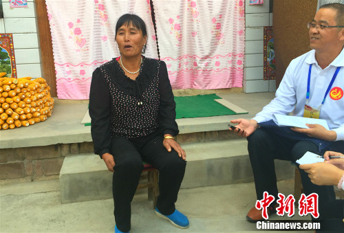 武玉萍接受記者采訪。中新網 種卿 攝