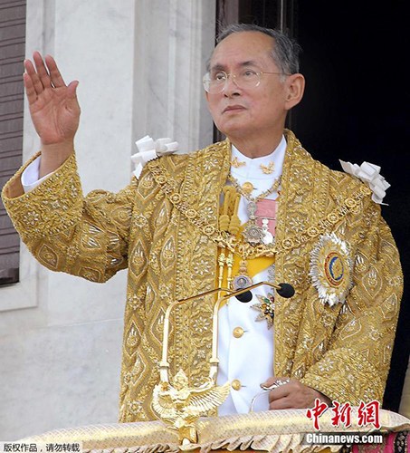 資料圖：泰國王普密蓬。