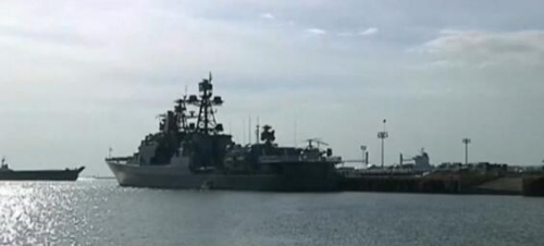 視頻截圖：俄軍艦停靠菲律賓
