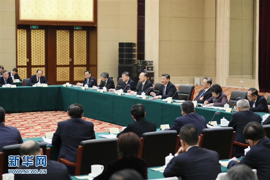 （兩會(huì)·XHDW）（1）習(xí)近平看望參加政協(xié)會(huì)議的民進(jìn)農(nóng)工黨九三學(xué)社委員