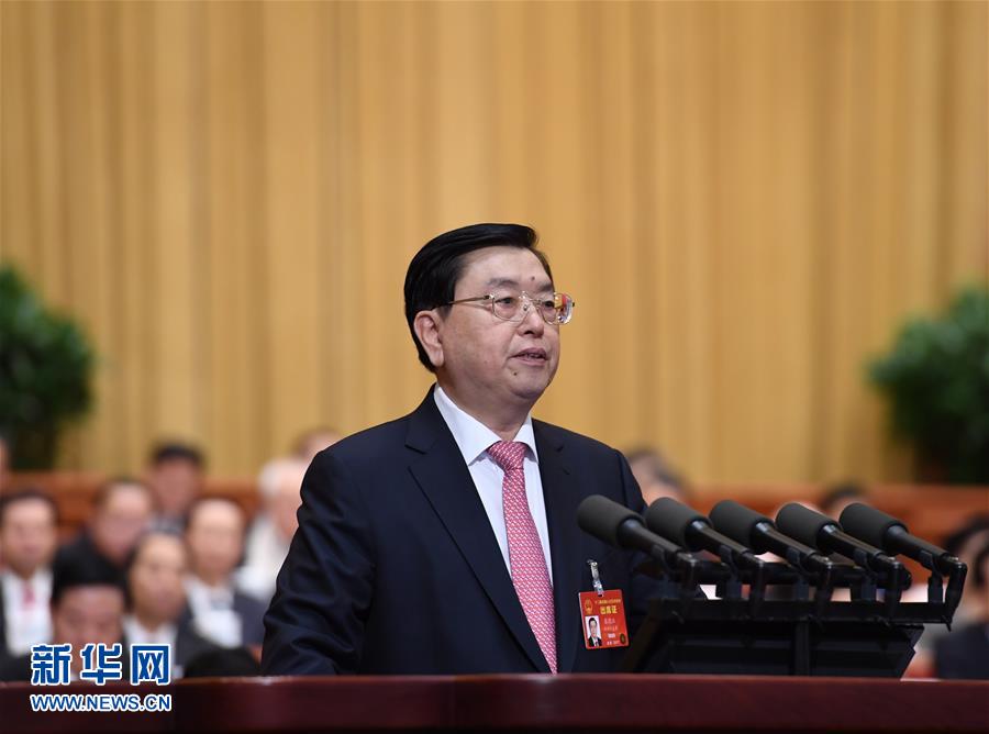 （兩會·XHDW）（2）張德江作全國人民代表大會常務委員會工作報告