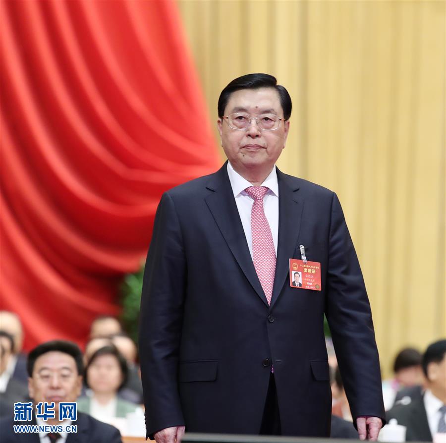 （兩會·XHDW）（4）張德江作全國人民代表大會常務委員會工作報告