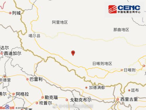 西藏日喀則市仲巴縣發(fā)生4.2級(jí)地震震源深度8千米