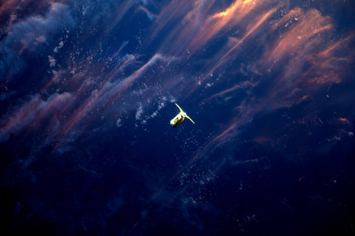 這張圖片由宇航員佩斯奎特拍攝于4月22日。（圖片來源：ESA/NASA）