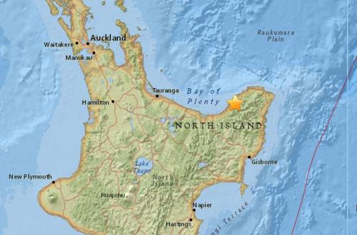 新西蘭北島發(fā)生5.1級(jí)地震震源深度54.6公里