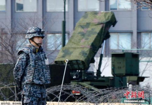 資料圖：此前，日本自衛隊在東京周邊部署了“愛國者3”型攔截導彈。