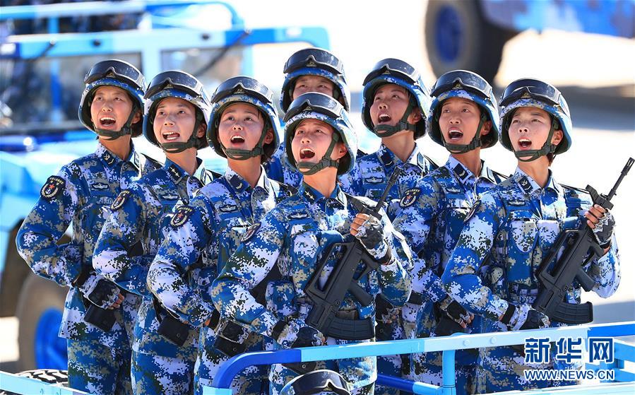 海軍陸戰隊方陣 (圖片來源:新華網)
