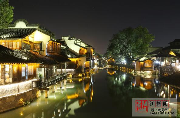 烏鎮景區夜色迷人。