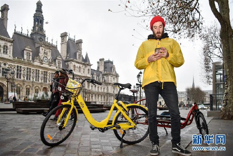 (國際)(2)法國巴黎:OFO“小黃車”助力市民綠色出行