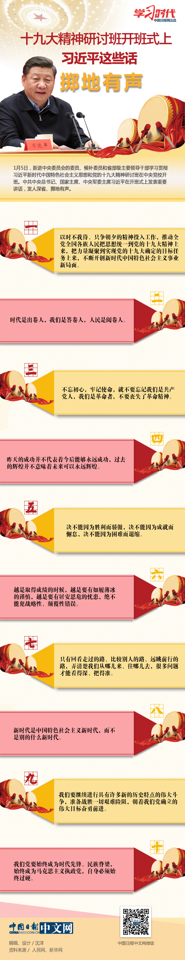 十九大精神研討班開班式上，習近平這些話擲地有聲