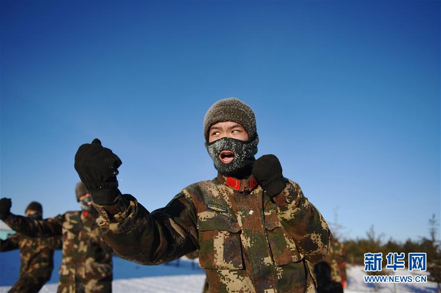 #（社會）（1）堅守在嚴冬——黑龍江塔河邊防官兵極寒天氣訓練忙