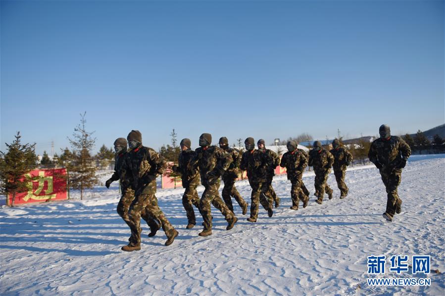 #(社會)(5)堅守在嚴冬——黑龍江塔河邊防官兵極寒天氣訓練忙