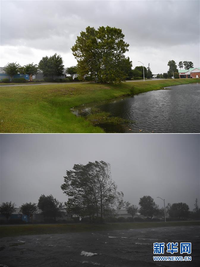(國際)(4)颶風“弗洛倫斯”帶來強烈暴風雨