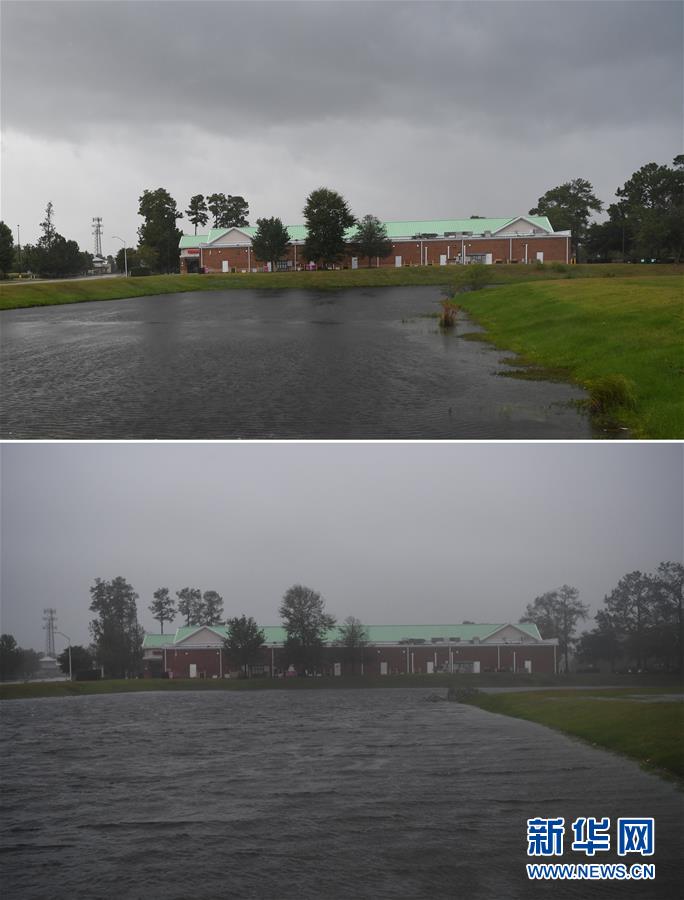 (國際)(5)颶風“弗洛倫斯”帶來強烈暴風雨