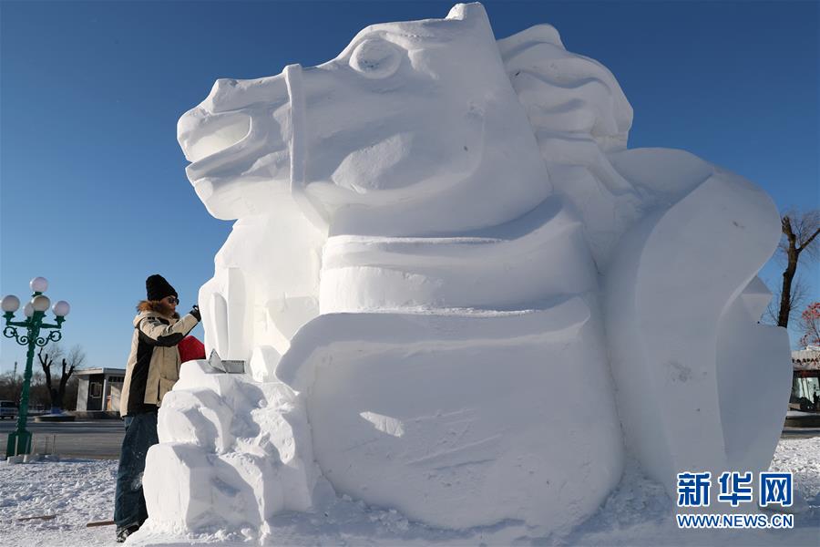 （文化）（1）全國雪雕賽：巧奪天工展技藝