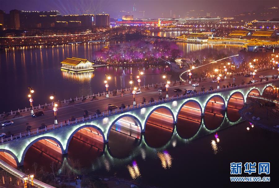 (社會)(2)西安夜景璀璨慶佳節