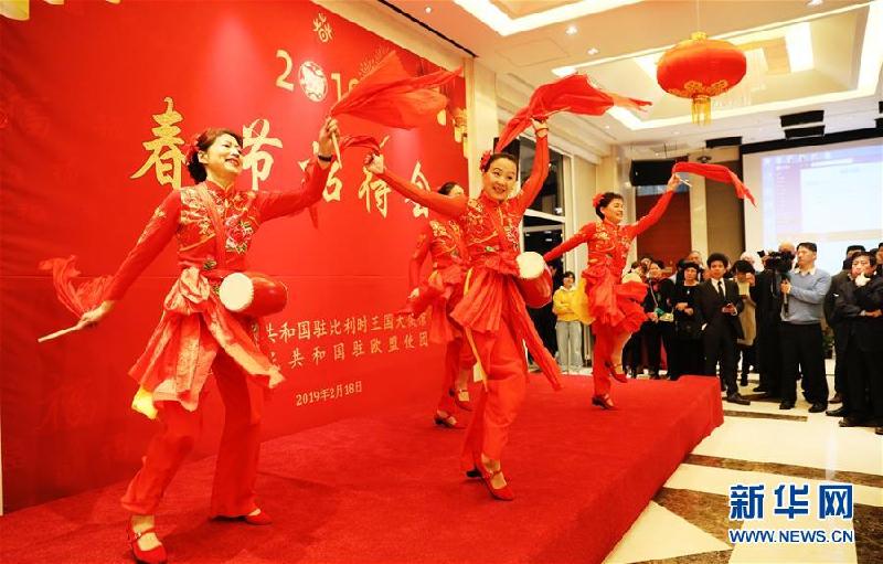 （XHDW）中國駐比利時大使館和駐歐盟使團共同舉辦2019年春節招待會