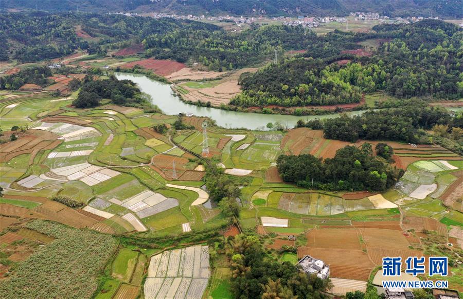 (環境)(2)春到瑤山田景新