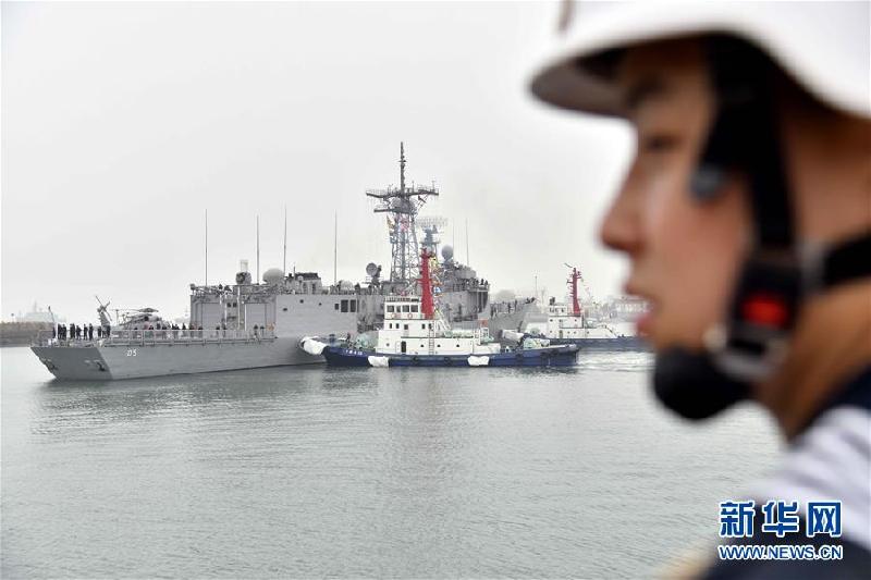 (人民海軍70年)(5)來華參加多國海軍活動的外國軍艦抵達青島