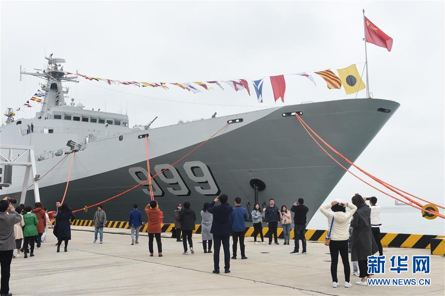 (人民海軍70年)(4)多國海軍艦艇開放日活動在青島舉行