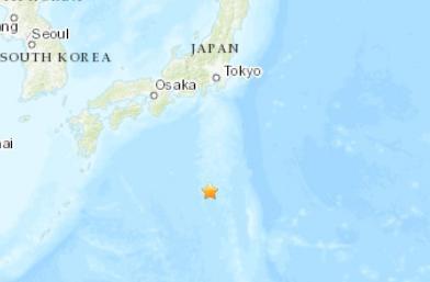 日本伊豆群島海域發生6.3級地震震源深度430.3千米