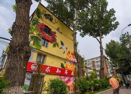 （社會）（1）長春：樓體彩繪扮靚城市街景