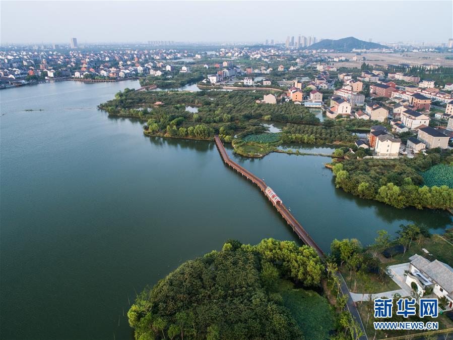 (美麗中國)(2)水上景觀棧道扮靚江南水鄉古鎮