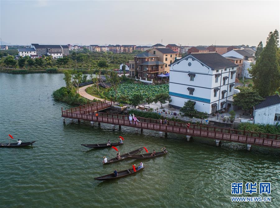 (美麗中國)(7)水上景觀棧道扮靚江南水鄉古鎮