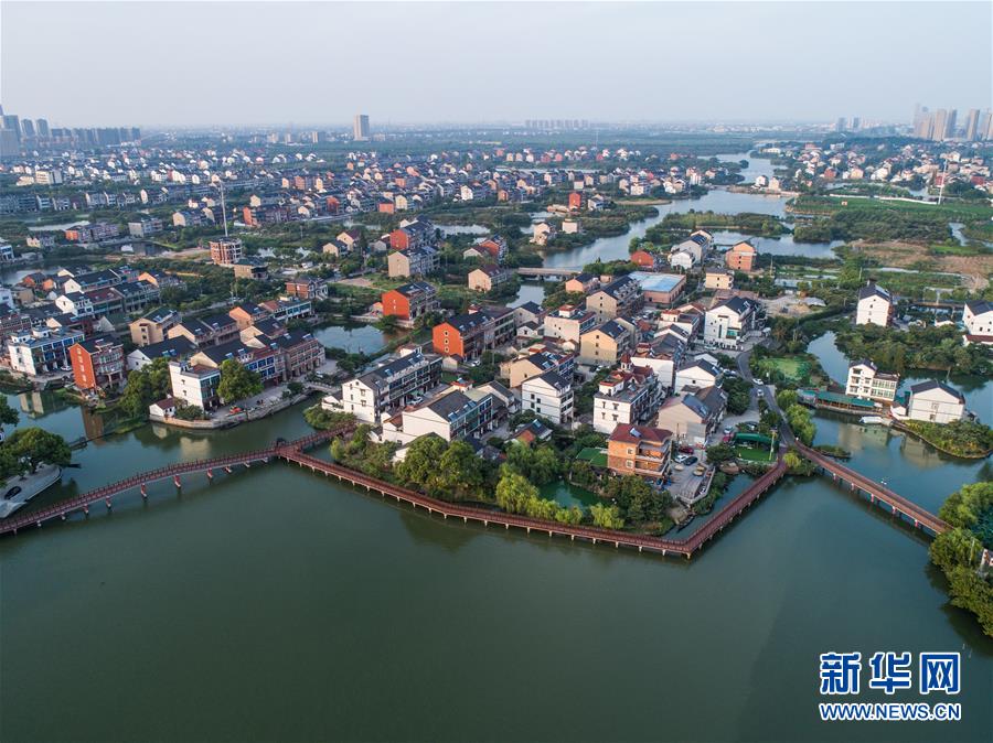(美麗中國)(8)水上景觀棧道扮靚江南水鄉古鎮